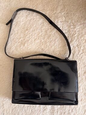Tom Ford Gucci Black Patent Leather Shoulder Bag